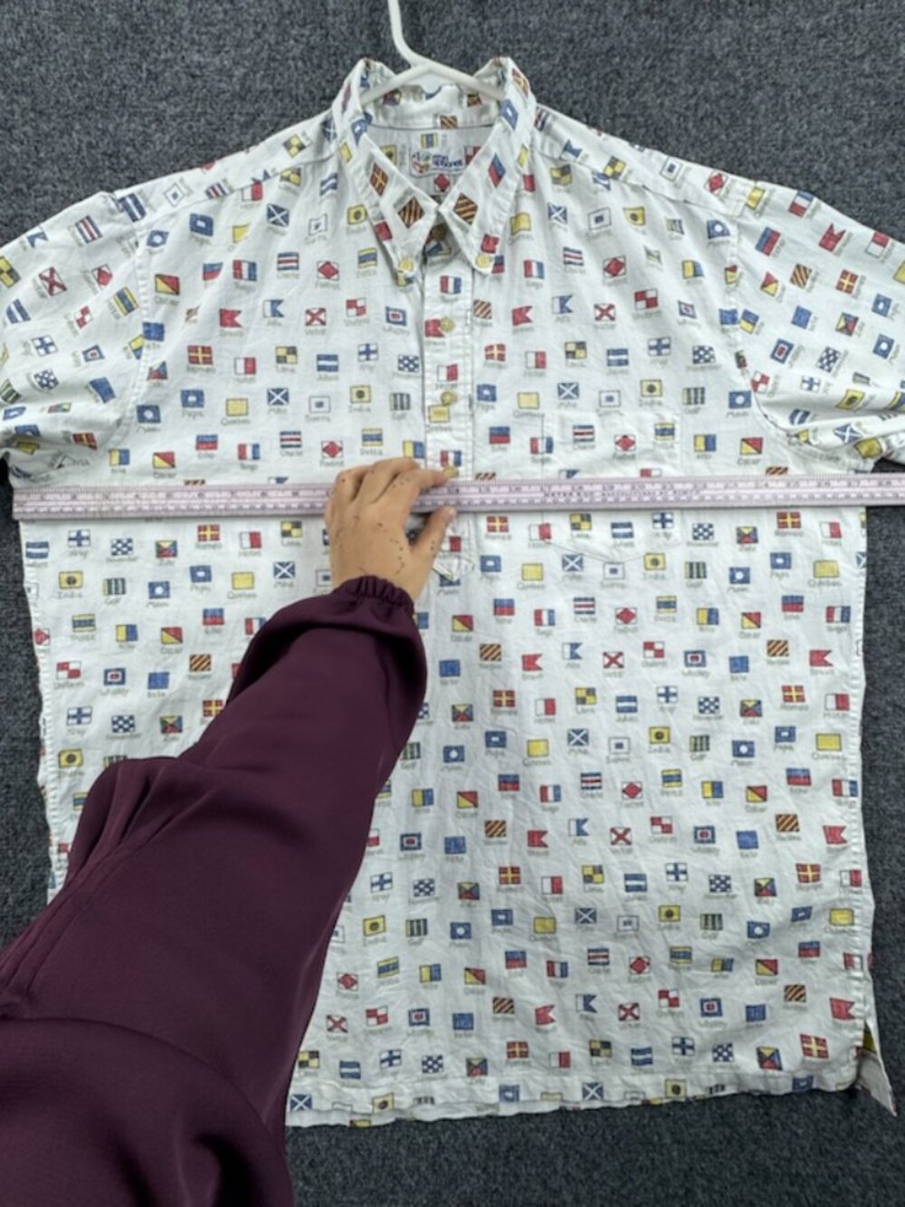 Reyn Spooner Nautical Flags Countries Pullover 2XL Button-Down Short Sleeve Men - Picture 9 of 16